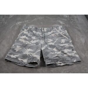 Carhartt Cargo Shorts Womens 16 Gray Camo Relaxed Fit Utility Pockets Casual
